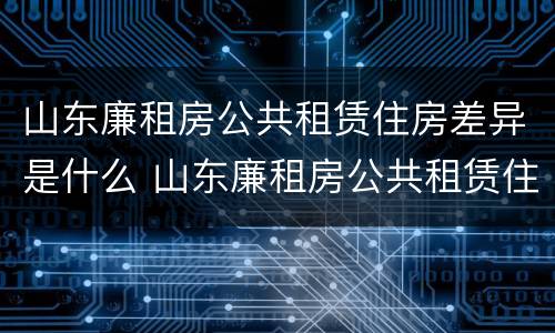 山东廉租房公共租赁住房差异是什么 山东廉租房公共租赁住房差异是什么原因