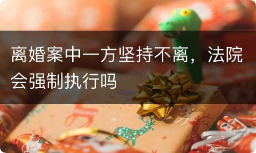 离婚案中一方坚持不离，法院会强制执行吗
