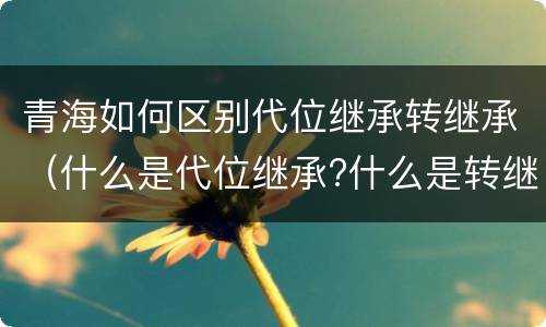青海如何区别代位继承转继承（什么是代位继承?什么是转继承?）