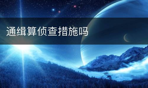 通缉算侦查措施吗