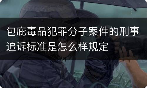 包庇毒品犯罪分子案件的刑事追诉标准是怎么样规定