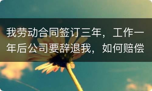 我劳动合同签订三年，工作一年后公司要辞退我，如何赔偿