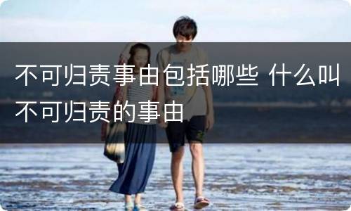 不可归责事由包括哪些 什么叫不可归责的事由