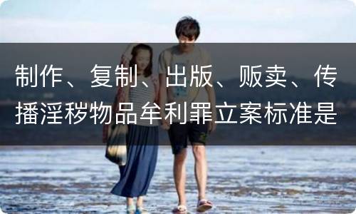 制作、复制、出版、贩卖、传播淫秽物品牟利罪立案标准是什么