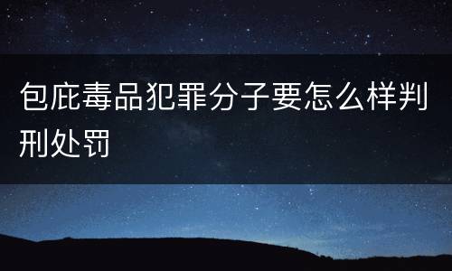 包庇毒品犯罪分子要怎么样判刑处罚