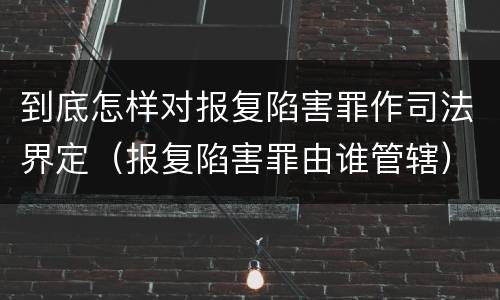 到底怎样对报复陷害罪作司法界定（报复陷害罪由谁管辖）