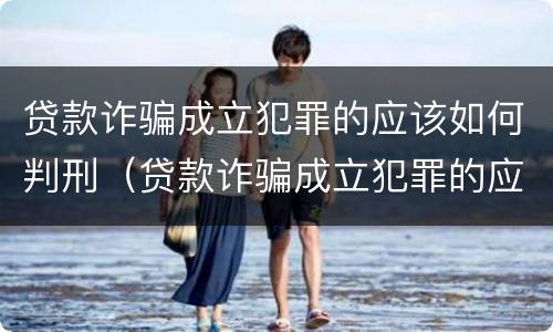 贷款诈骗成立犯罪的应该如何判刑（贷款诈骗成立犯罪的应该如何判刑呢）